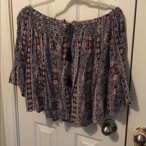 Off the Shoulder, Quarter Length Blouse